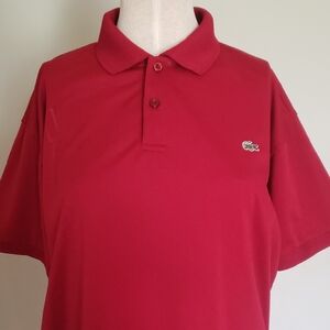 Vintage Lacoste Red Short Sleeve Polo with Crocodile Patch